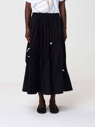 Moschino Drawstring Midi Skirt In Black
