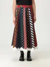 Moschino Faltenrock Mit Krawatten-print In Multi