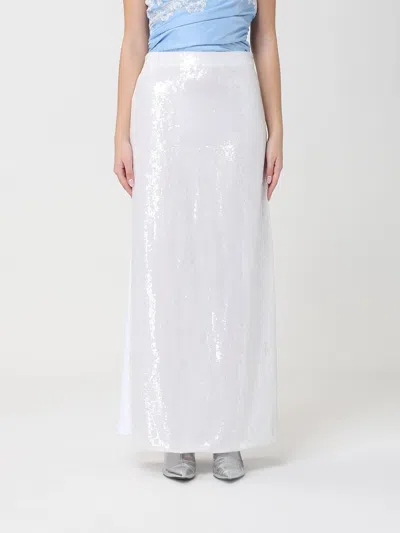 Moschino Sequin Maxi Skirt In White