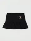 Moschino Teddy Bear-embellished Ruffled Skirt In Black