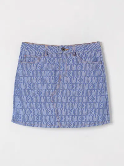 MOSCHINO SKIRT MOSCHINO KIDS COLOR DENIM,G61375028