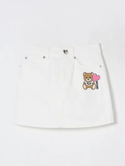 MOSCHINO SKIRT MOSCHINO KIDS COLOR WHITE,G61371001