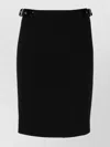 Moschino Skirt With Knee-length And Belt Loops In Black