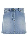 Moschino Denim Skirt With Belt Loops And Pockets In Blue