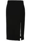 Moschino Wool Skirt In Black