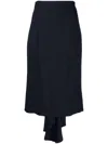 Moschino Pleated Asymmetric Midi Skirt In Blue