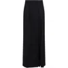 Moschino High-waisted Black Maxi Skirt With Pleated Design In Multicolor