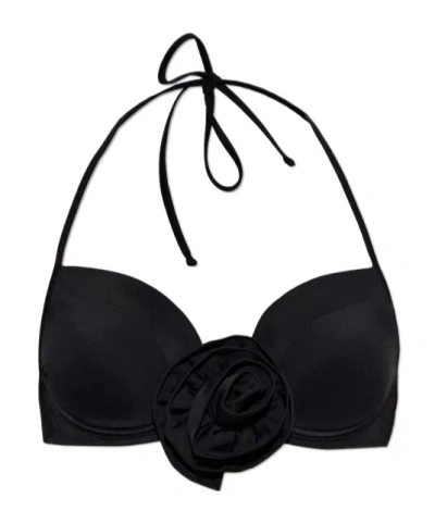 Moschino Sleeveless Bikini Top In Black