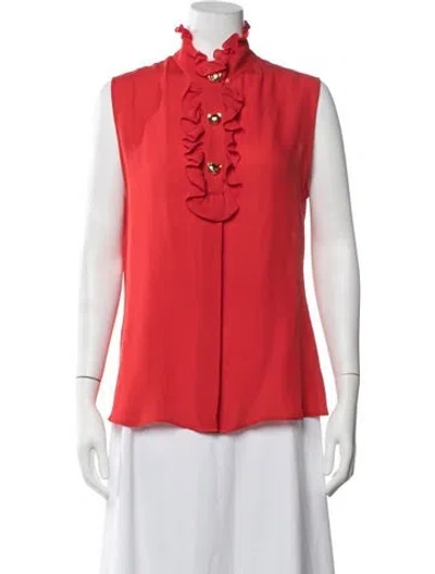 Pre-owned Moschino Sleeveless Blouse In Red