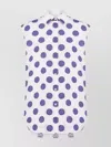 Moschino Sleeveless Cotton Poplin Shirt With Polka Dot Pattern