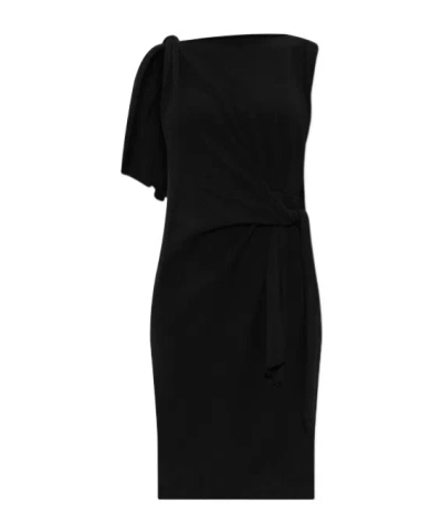 Moschino Sleeveless Knitted Mini Dress In Black