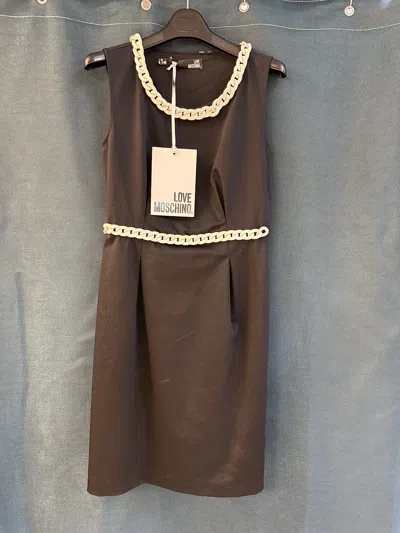 Moschino Sleeveless Dress In Brown