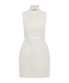 Moschino Tailored Knee-length Sleeveless Dress High Neck In Neutral