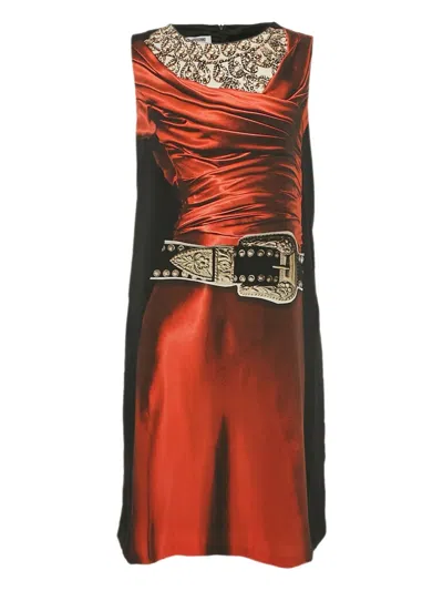 Pre-owned Moschino Sleeveless Dress In Red