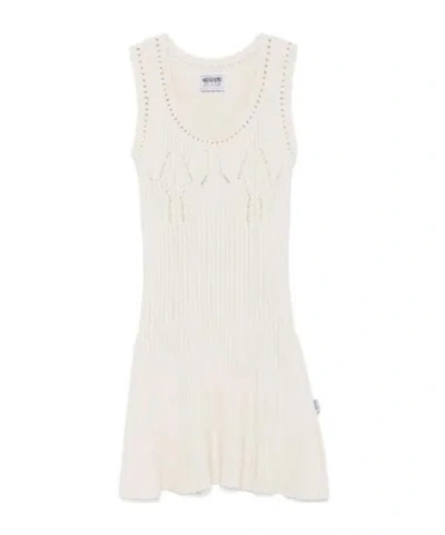 Moschino Sleeveless Dress In White