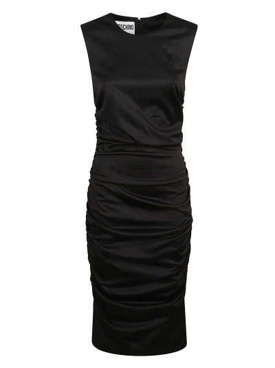 Moschino Sleeveless Fitted Dress In Black