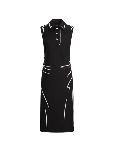 Moschino Sleeveless Midi Dress In Black