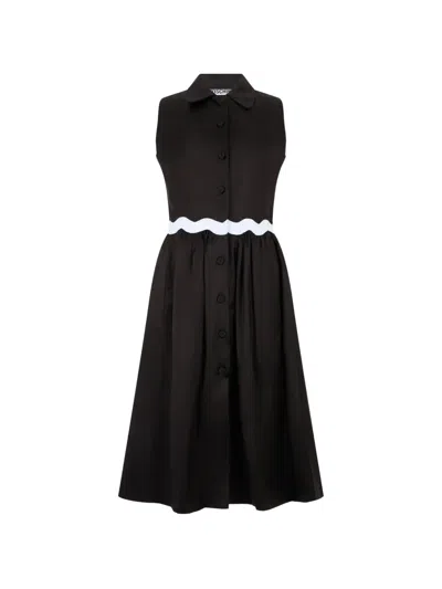 Moschino Sleeveless Midi Dress In White