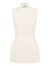 Moschino Sleeveless Mini Day Dress In White