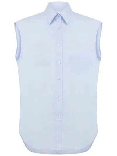 Moschino Sleeveless Shirt In Blue
