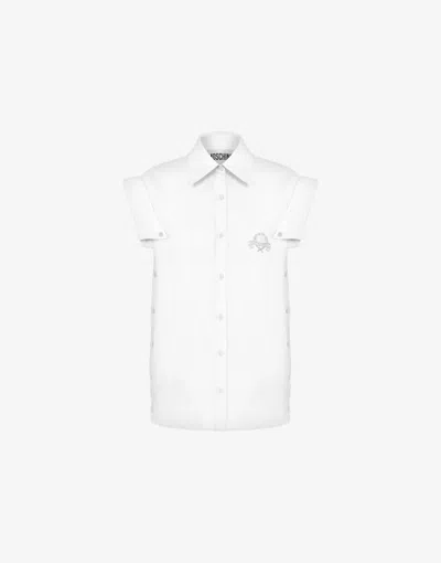 Moschino Sleeveless Shirt Multi Collars In White
