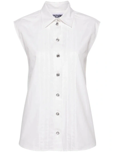 Moschino Sleeveless Shirt In White