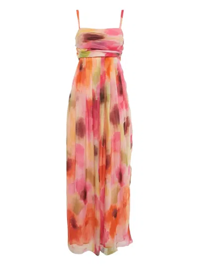 Pre-owned Moschino Sleeveless Silk Maxi Dress