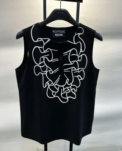 Moschino Sleeveless Vest In Black
