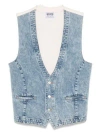 Moschino Sleeveless Vest In Blue