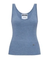 Moschino Essential Wool Tank Top In Blue
