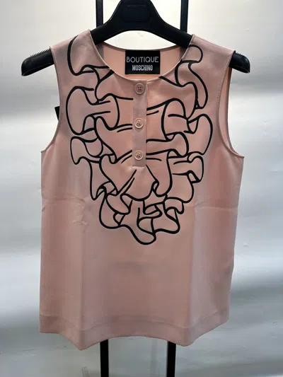 Moschino Sleeveless Vest In Brown