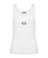 Moschino Logo-embroidered Vest In White