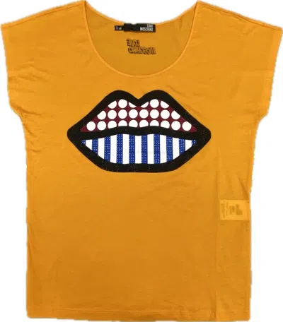 Moschino Sleeveless Vest In Yellow