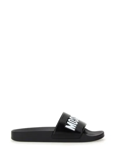 Moschino Slide Sandal With Logo