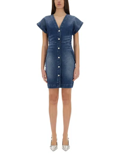 MOSCHINO SLIM FIT DENIM DRESS