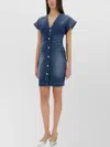 Moschino Slim Fit Denim Dress V-neckline