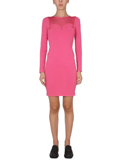 Moschino Slim Fit Dress In Fuchsia