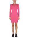 Moschino Slim Fit Dress In Purple