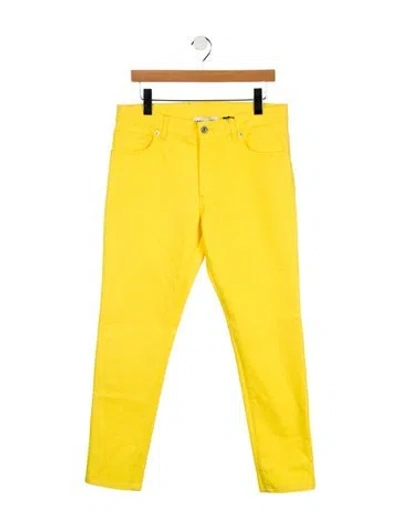 Pre-owned Moschino Slim Fit Jeans W/ Tags In Yellow