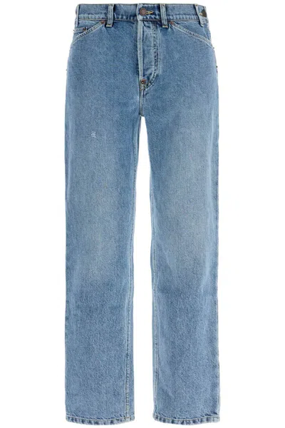Moschino Slim Fit Jeans With Adjustable Waistband In Blue