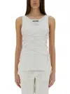 Moschino Sleeveless Shirt In White