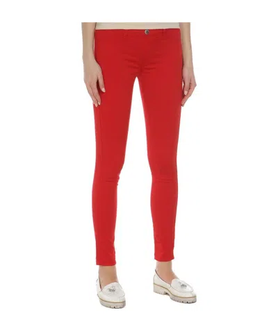 Moschino Slim Jeans In Red