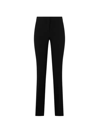 Moschino Slim-fit High-waisted Trousers In Black