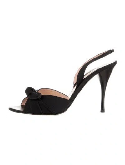 Pre-owned Moschino Slingback Sandals In Black