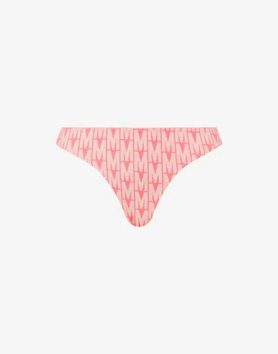 Moschino Slip In Stretch Jersey M Print In Pink