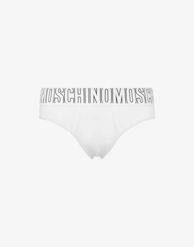 Moschino Slip In Stretch Jersey Rubber In White