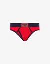Moschino Logo-appliqué Briefs In Red