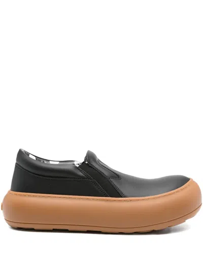 Moschino Slip-on Platform Sneakers In Black