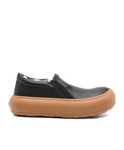 Moschino Slip-on Platform Sneakers In Black