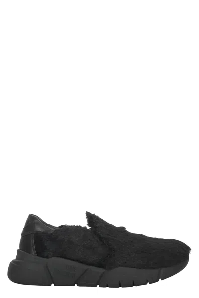 Moschino Slip-on Sneakers In Black